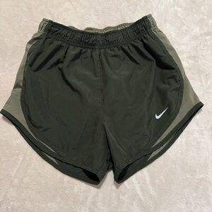 Nike Olive Green Women's Athletic Running Shorts